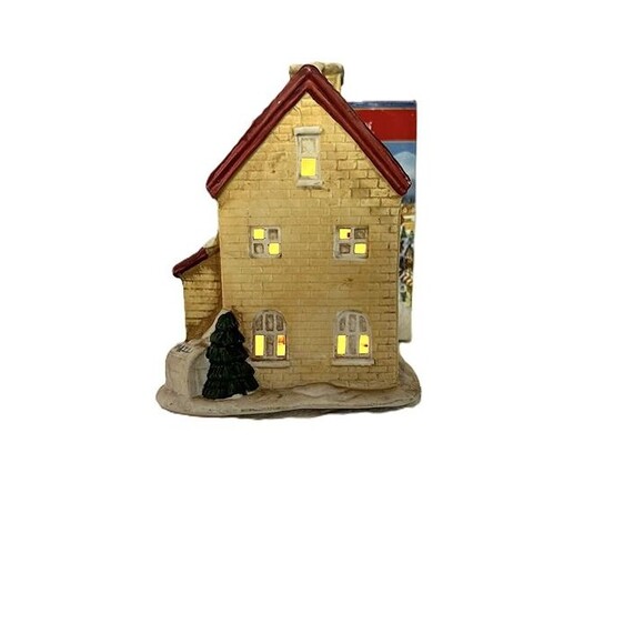 Winter Valley Cottages Porcelain Lighted House – Post Office Village Building - Picture 8 of 10